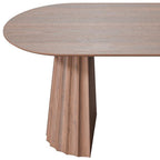 79" Natural Wood Double Pedestal Base Oval Dining Table