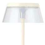 Set of Two 11" White Geometric USB Dimmable Table Lamps