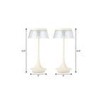 Set of Two 11" White Geometric USB Dimmable Table Lamps