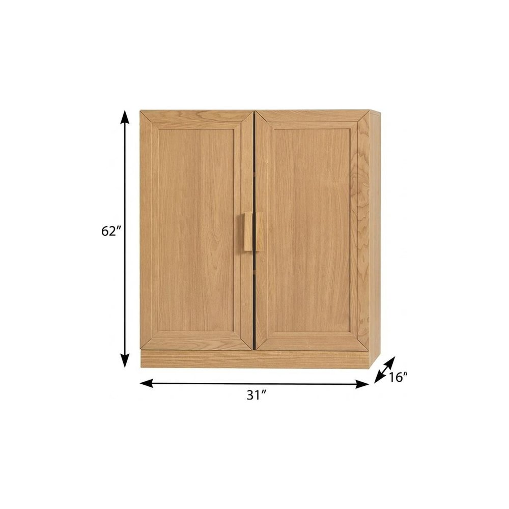 Set Of Four Brown Wood Corner Accent Cabinet With Two Doors