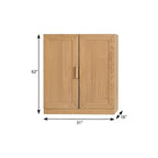 Set Of Four Brown Wood Corner Accent Cabinet With Two Doors