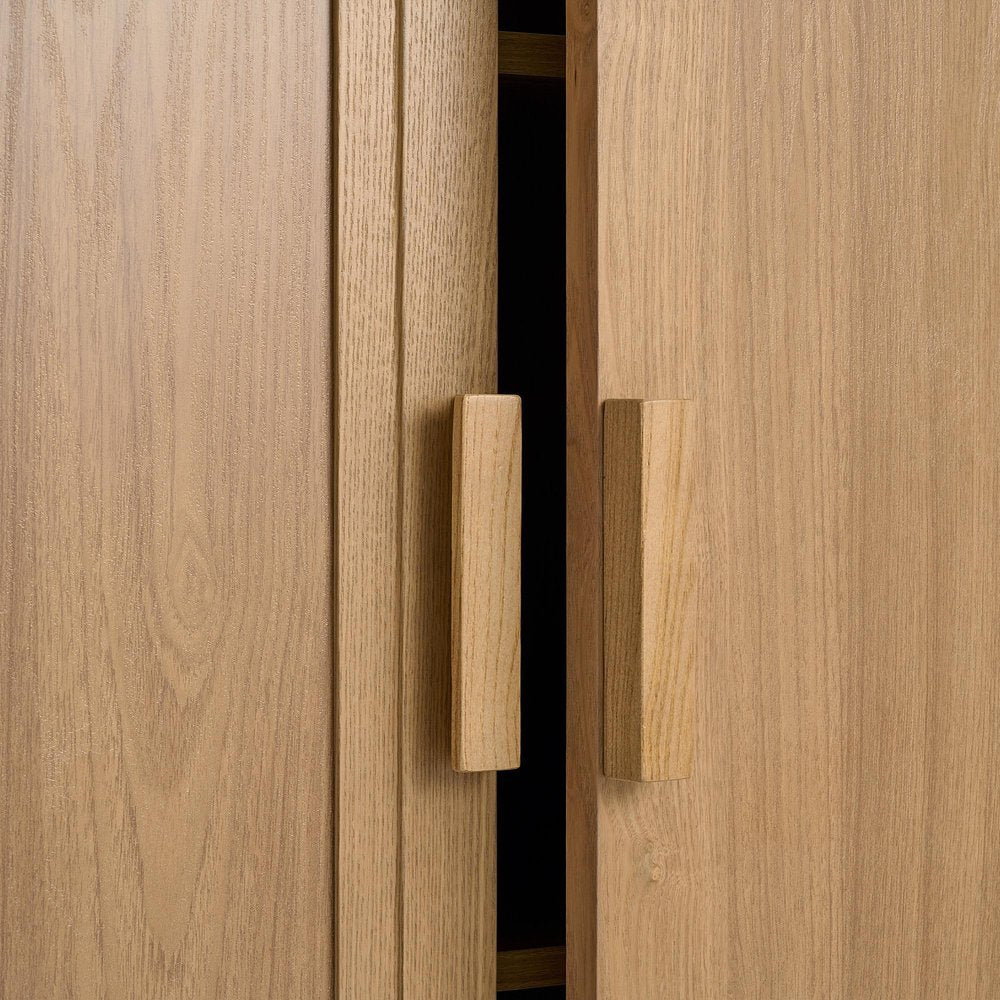 Set Of Four Brown Wood Corner Accent Cabinet With Two Doors