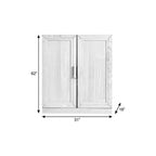 Set Of Four White Wood Corner Accent Cabinet With Two Doors