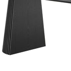 79" Black Wood Double Pedestal Base Oval Dining Table