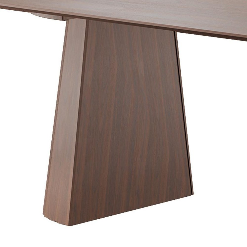 79" Black Wood Double Pedestal Base Oval Dining Table