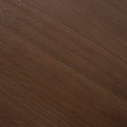 86" Walnut Wood Double Pedestal Base Oval Dining Table