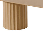 86" Natural Wood Double Pedestal Base Oval Dining Table