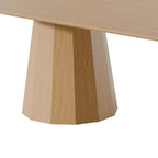 86" Walnut Wood Double Pedestal Base Oval Dining Table