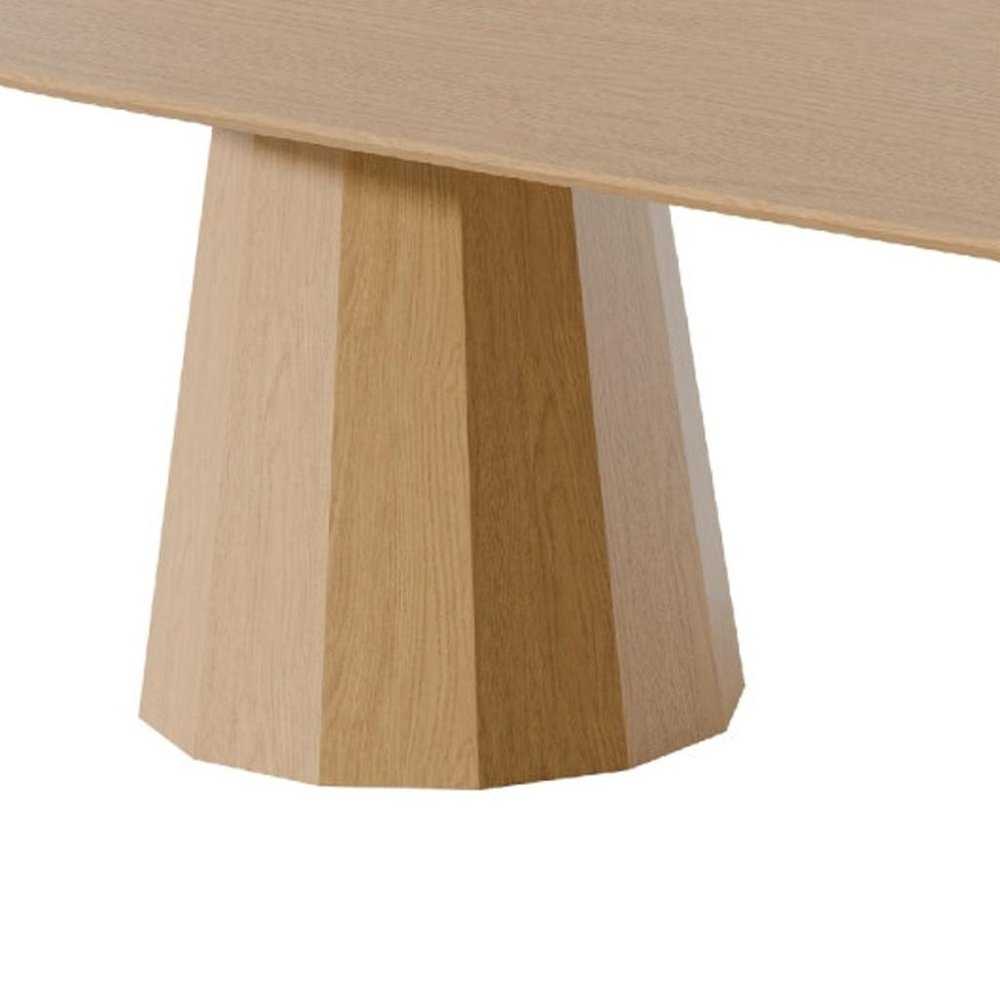 86" Walnut Wood Double Pedestal Base Oval Dining Table