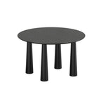 52" Black Wood Round Top Dining Table
