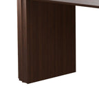 86" Walnut Wood Double Pedestal Base Oval Dining Table