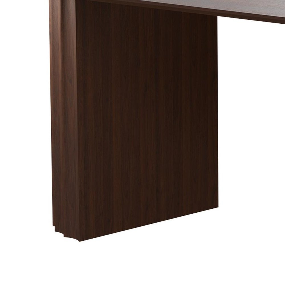 86" Walnut Wood Double Pedestal Base Oval Dining Table