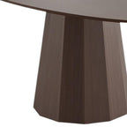 86" Walnut Solid Wood Double Pedestal Base Oval Dining Table
