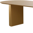 86" Natural Wood Double Pedestal Base Oval Dining Table