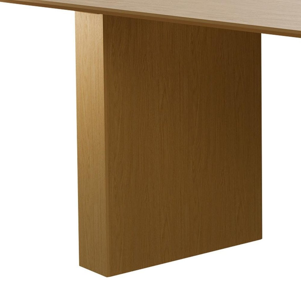 86" Natural Wood Double Pedestal Base Oval Dining Table