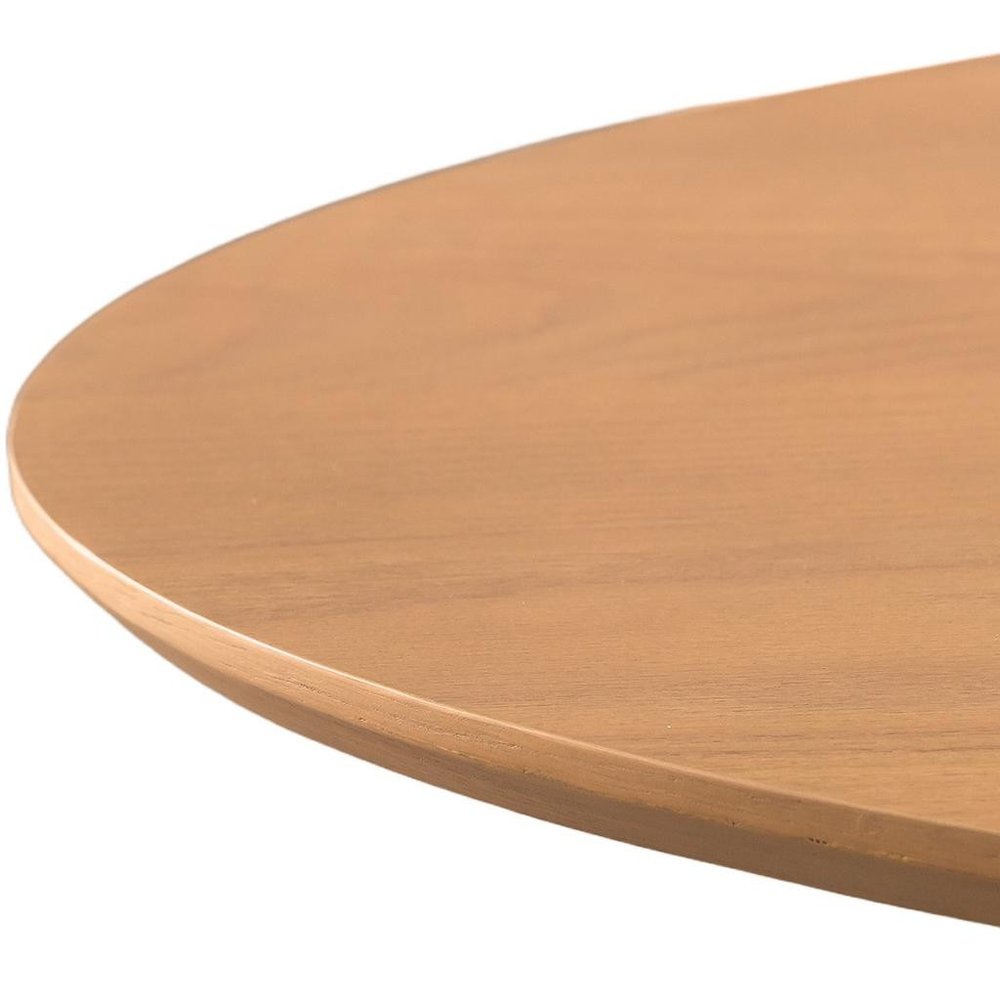 86" Natural Wood Double Pedestal Base Oval Dining Table