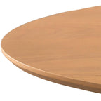 86" Natural Wood Double Pedestal Base Oval Dining Table