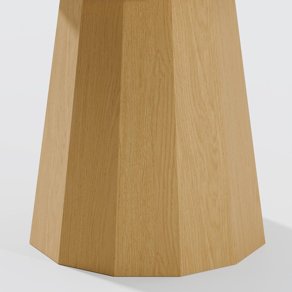 86" Natural Wood Double Pedestal Base Oval Dining Table