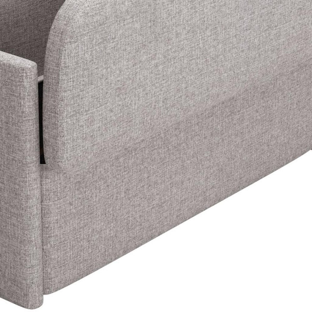 55" Gray Fabric Upholstered Storage Bench With Flip Top