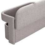 55" Gray Fabric Upholstered Storage Bench With Flip Top