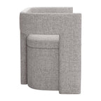 55" Gray Fabric Upholstered Storage Bench With Flip Top