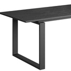 79" Black Wood Sled Base Dining Table