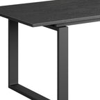 79" Black Wood Sled Base Dining Table