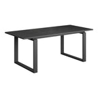 79" Black Wood Sled Base Dining Table