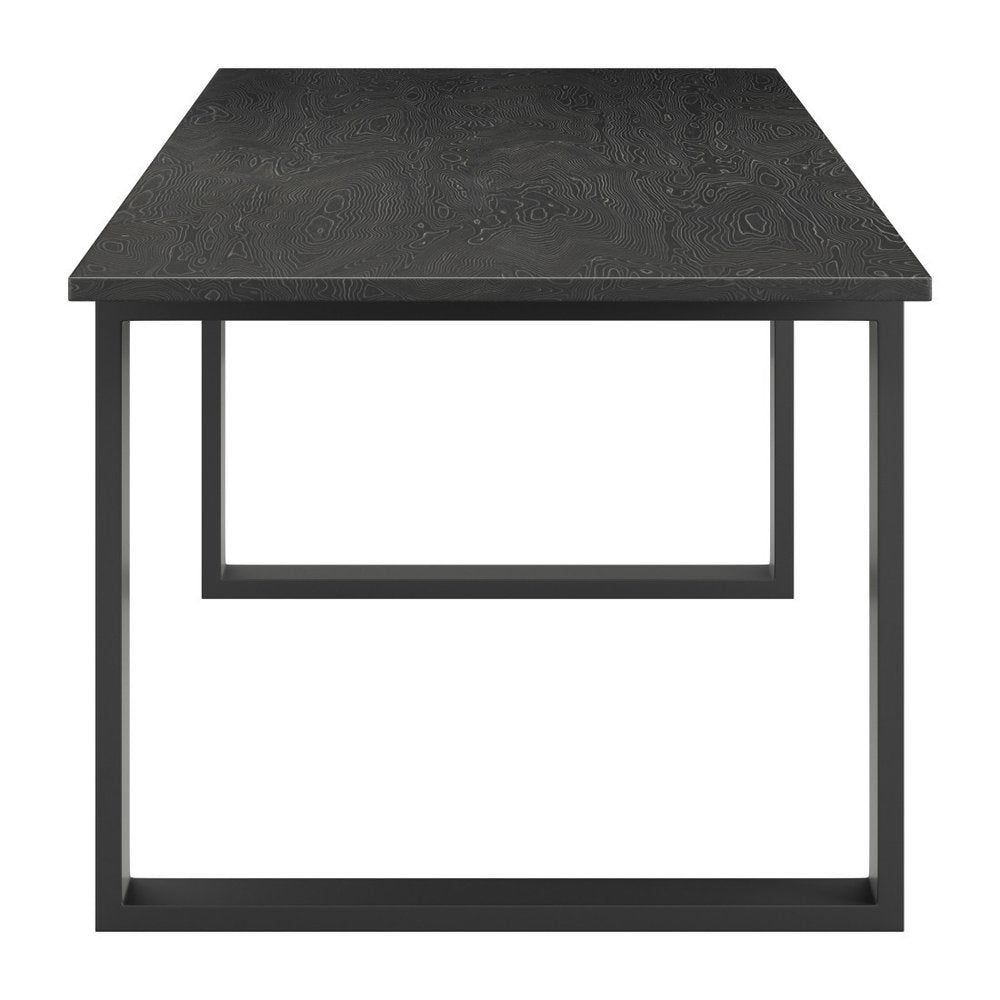 79" Black Wood Sled Base Dining Table