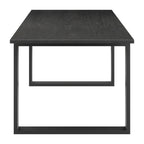 79" Black Wood Sled Base Dining Table