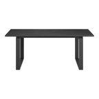 79" Black Wood Sled Base Dining Table