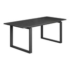 79" Black Wood Sled Base Dining Table