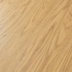 46" Natural Solid Wood Pedestal Base Round Top Dining Table