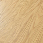 52" Natural Solid Wood Pedestal Base Round Top Dining Table