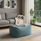 34" Green Olefin Outdoor Pouf Ottoman
