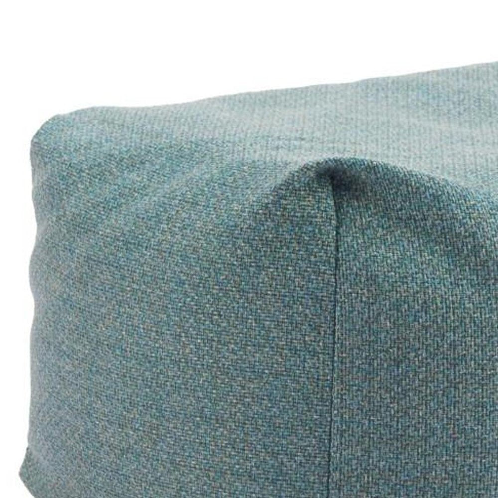 34" Green Olefin Outdoor Pouf Ottoman
