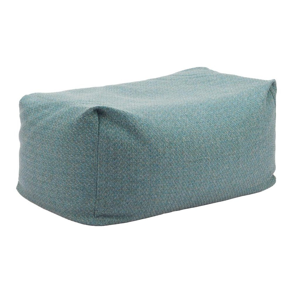 34" Green Olefin Outdoor Pouf Ottoman