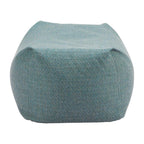 34" Green Olefin Outdoor Pouf Ottoman