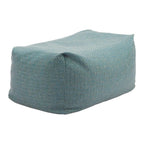 34" Green Olefin Outdoor Pouf Ottoman
