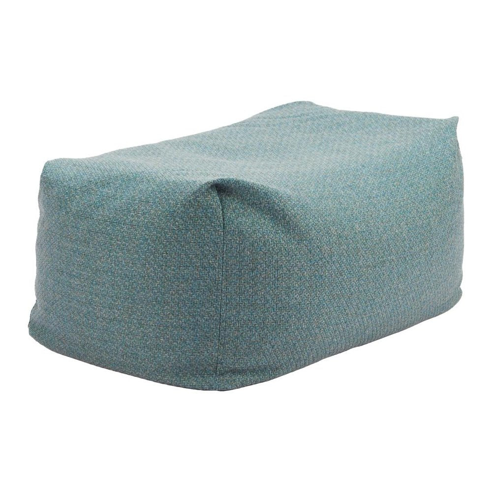 34" Green Olefin Outdoor Pouf Ottoman