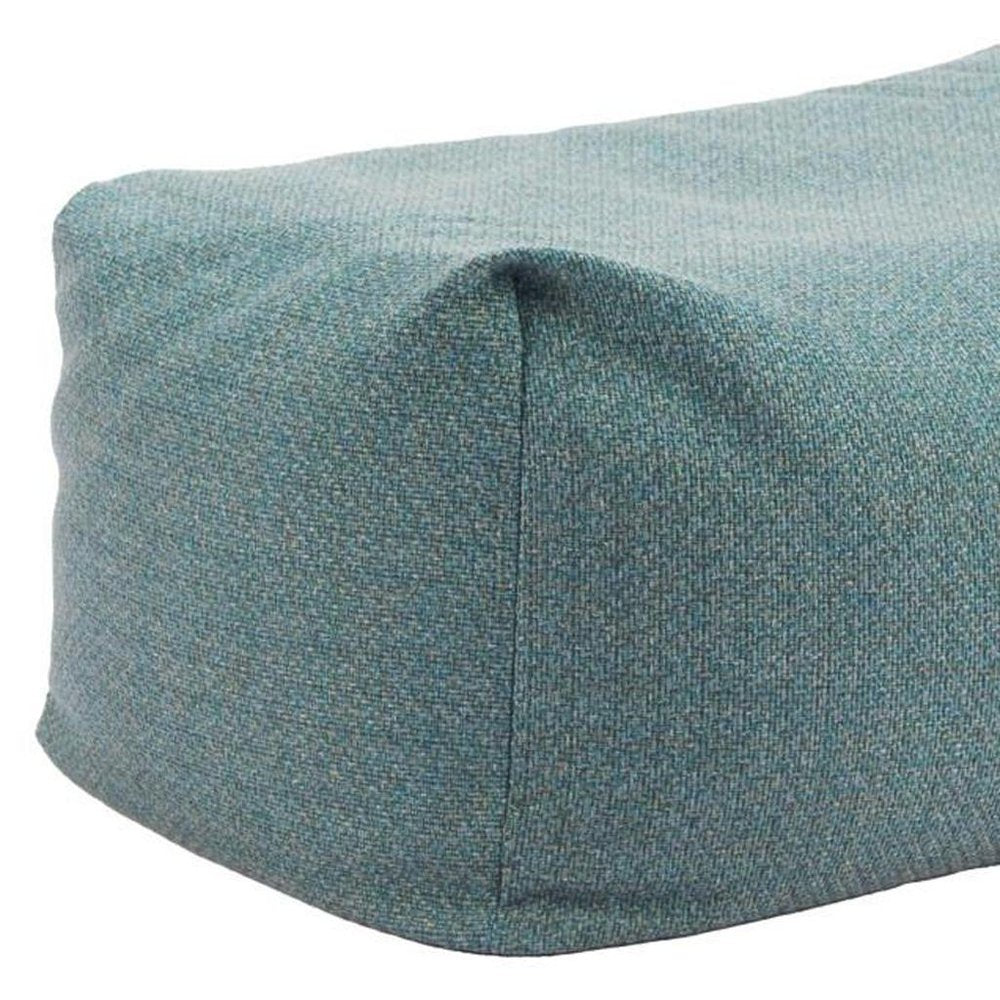 34" Green Olefin Outdoor Pouf Ottoman