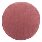 22" Red Olefin Round Outdoor Pouf Ottoman