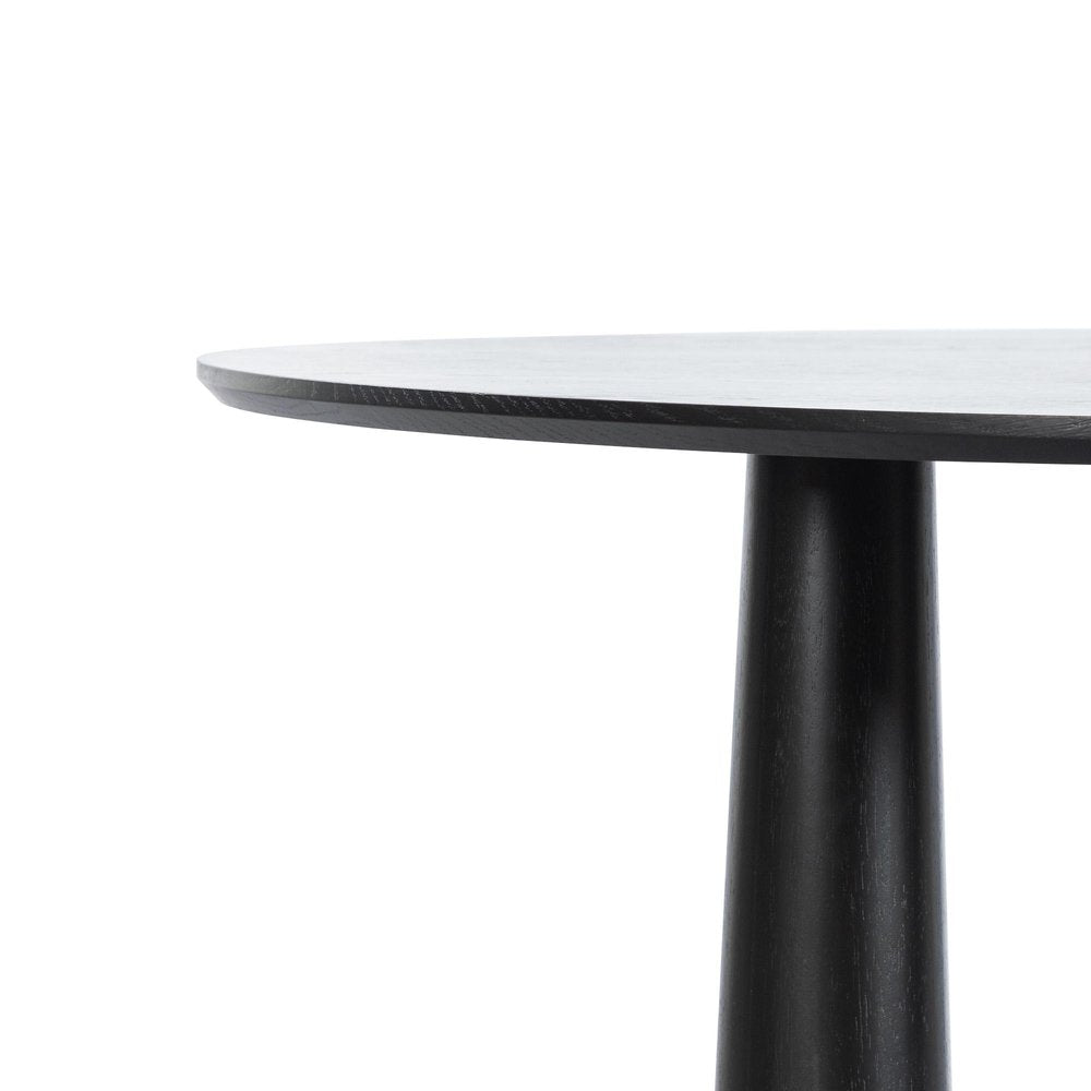 79" Black Solid Wood Oval Dining Table