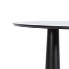 79" Black Solid Wood Oval Dining Table