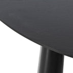 79" Black Solid Wood Oval Dining Table
