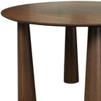 52" Black Wood Round Top Dining Table