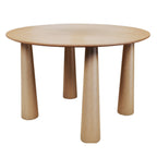 52" Black Wood Round Top Dining Table