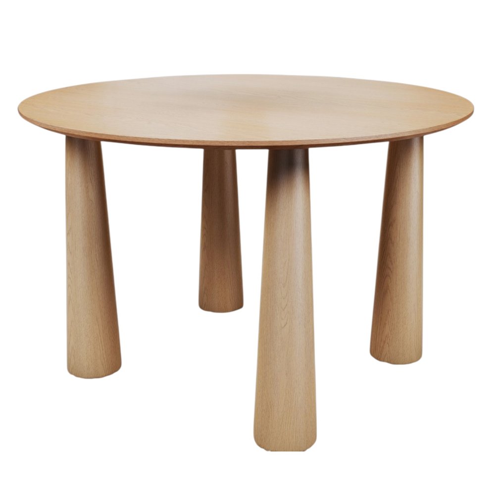 52" Black Wood Round Top Dining Table