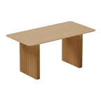 79" Natural Solid Wood Double Pedestal Base Dining Table