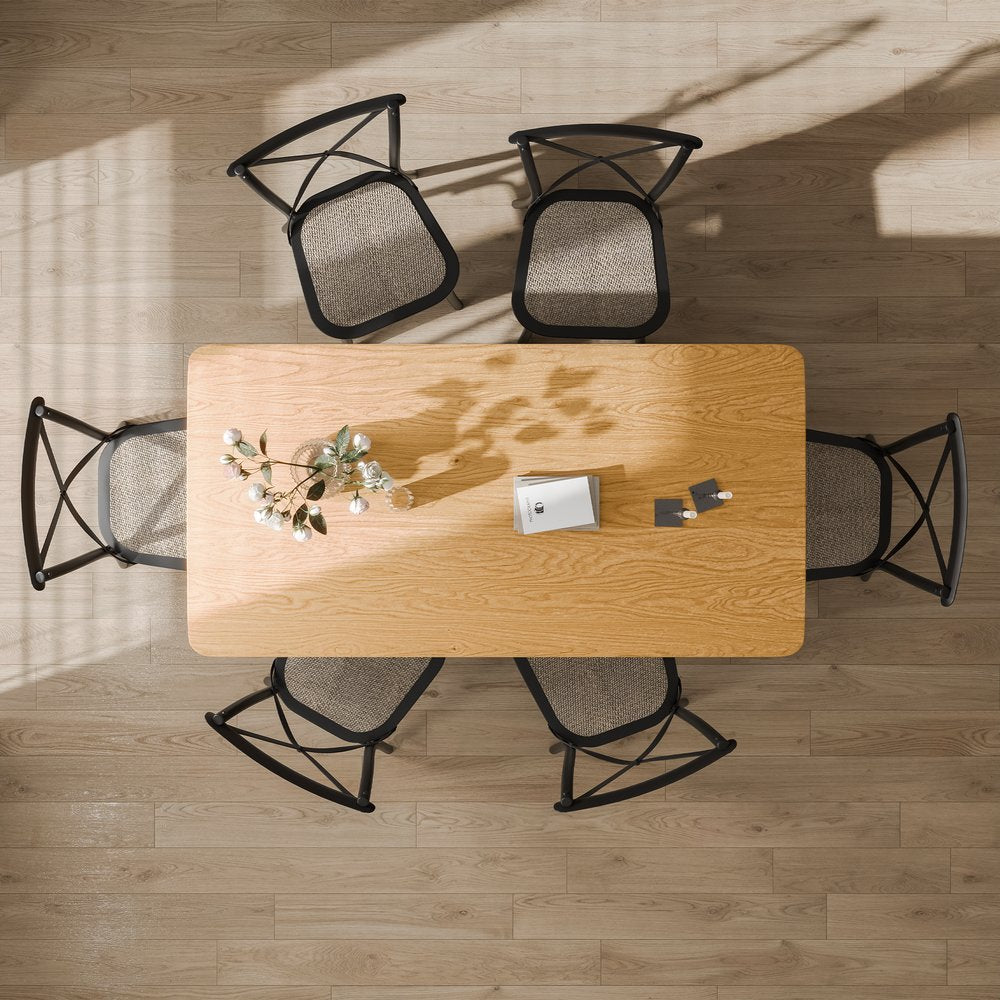 79" Natural Solid Wood Double Pedestal Base Dining Table